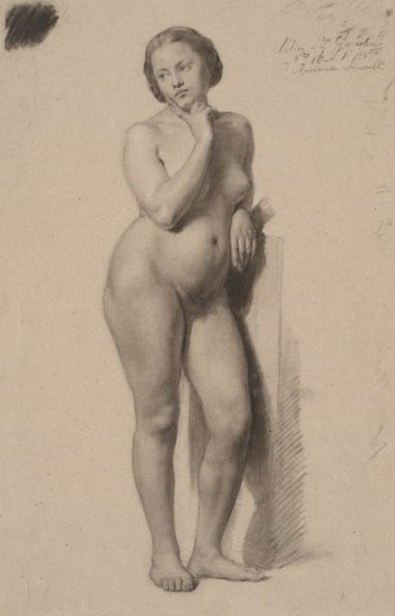Józef Simmler - Female nude study
