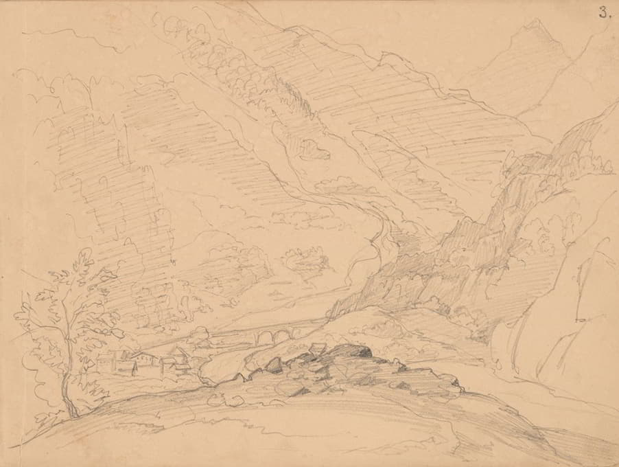 Józef Simmler - Mountain landscape