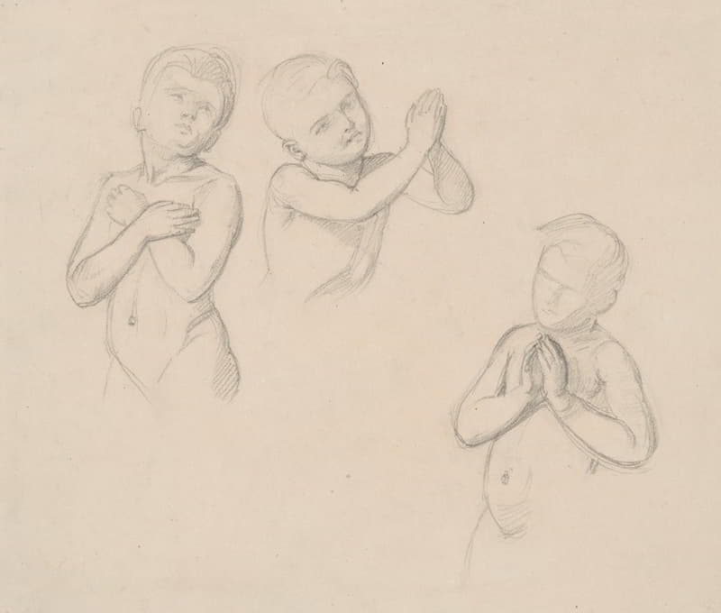 《圣母圣母无瑕之境》中天使形象的男孩裸体研究