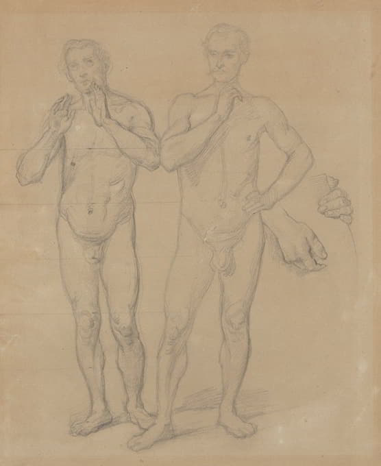 克拉科夫、皮奥特·怀兹和贾吉奥的圣典的裸体研究，以及为绘画《贾德维加女王的誓言》而对特钦的贾科之手进行的研究