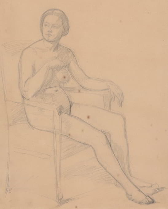 《西吉斯蒙·奥古斯都的成长》中的伯纳皇后裸体画习作