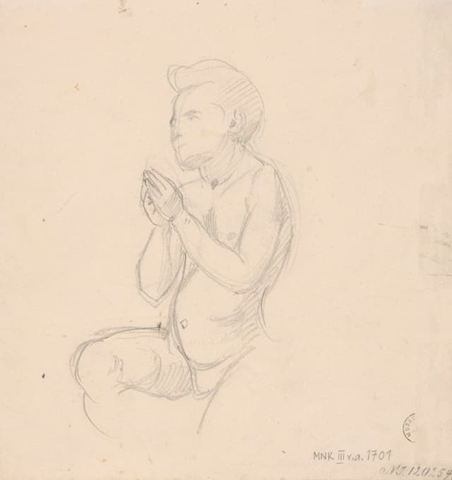 Józef Simmler - Sketch of angel for the painting ‘The Immaculate Conception’