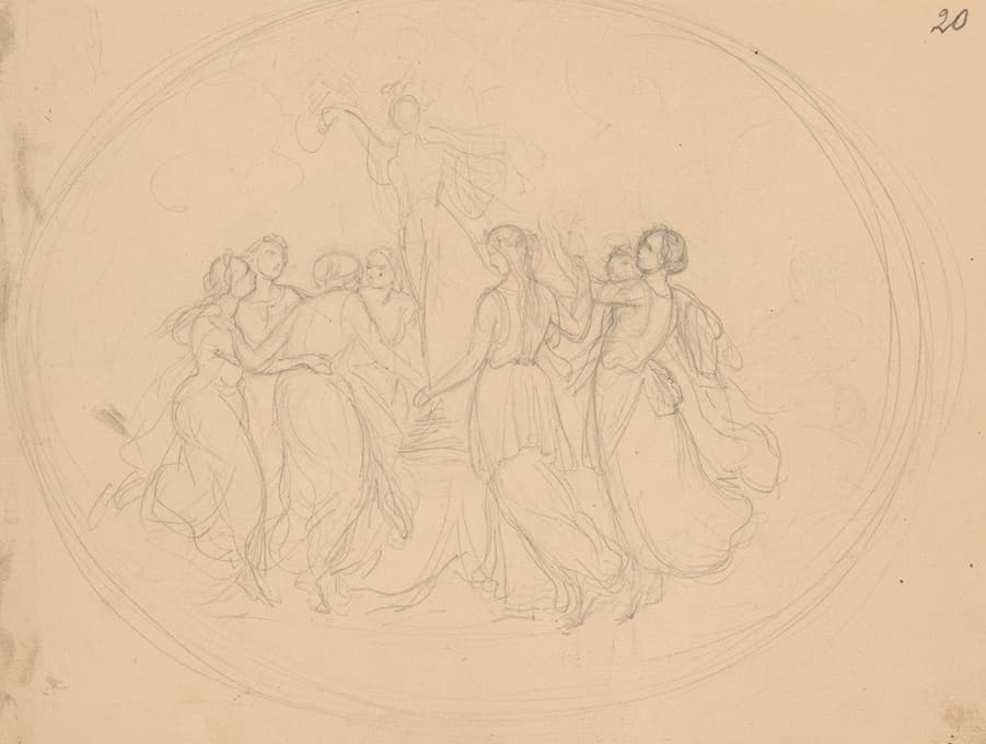 吉赛尔芭蕾舞团第一幕的构图草图