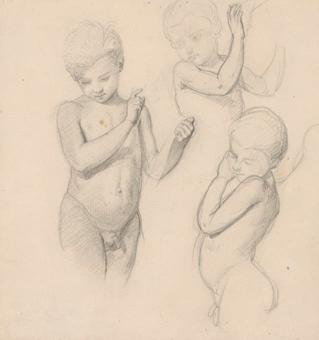 Józef Simmler - Sketches of angels for the painting ‘The Immaculate Conception’