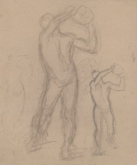 《圣马提亚烈士》中的男性裸体素描