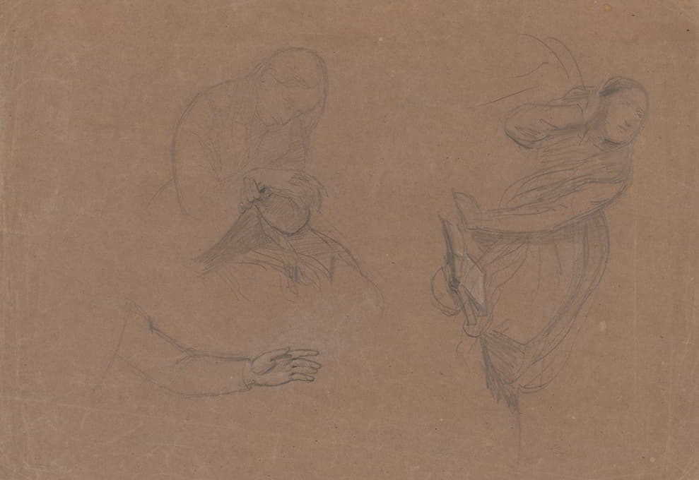 《安葬》中玛丽·玛格达琳的素描