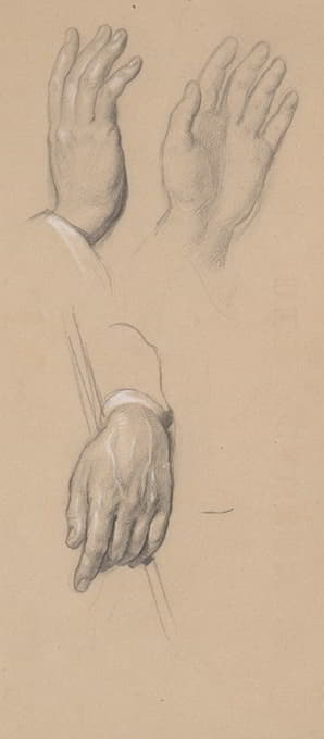 Józef Simmler - Studies of David’s and Jacob’s hands for the painting ‘The Immaculate Conception of the Blessed Virgin Mary’