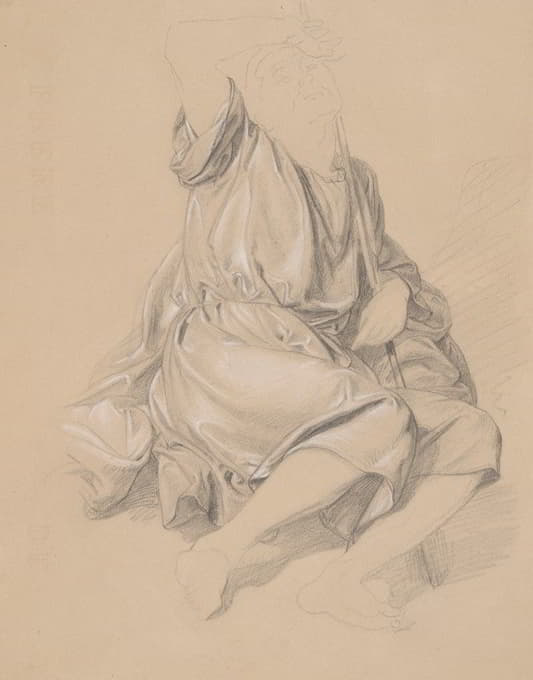 Józef Simmler - Study of Jacob’s robes for the painting ‘The Immaculate Conception of the Blessed Virgin Mary’