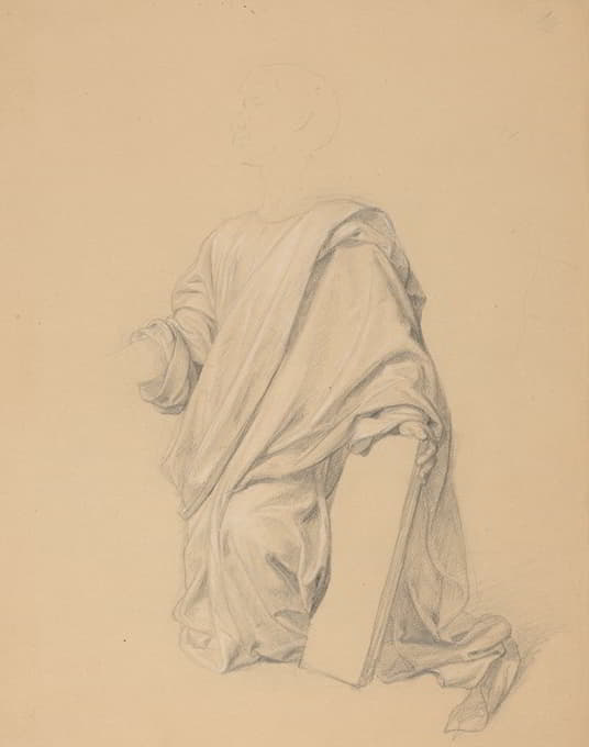 Józef Simmler - Study of Moses’ robes for the painting ‘The Immaculate Conception of the Blessed Virgin Mary’