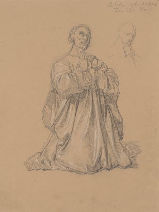 Józef Simmler - Study of the figure of St. Matthias to the painting ‘Martyrdom of St. Matthias’