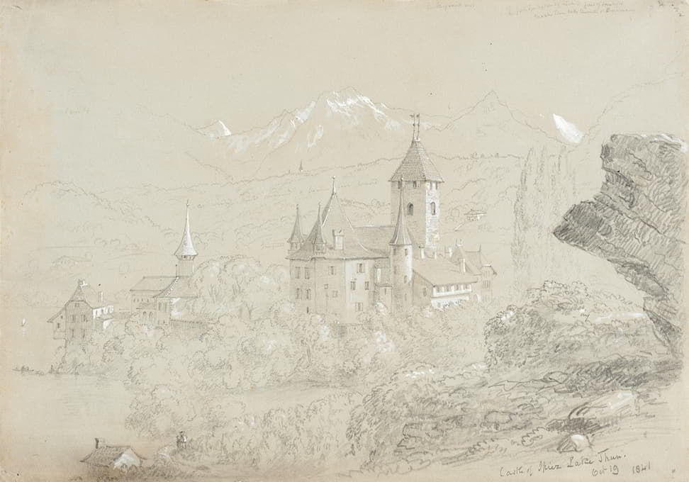 Thomas Cole - Castle of Spiez, Lake Thun