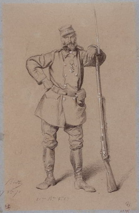 巴黎围攻期间埃德·盖林的肖像。