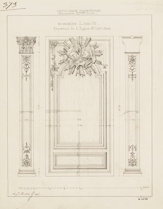 Auguste Breton - Boiseries Louis XV provenant de l’église Saint-Leu, détails d’architecture