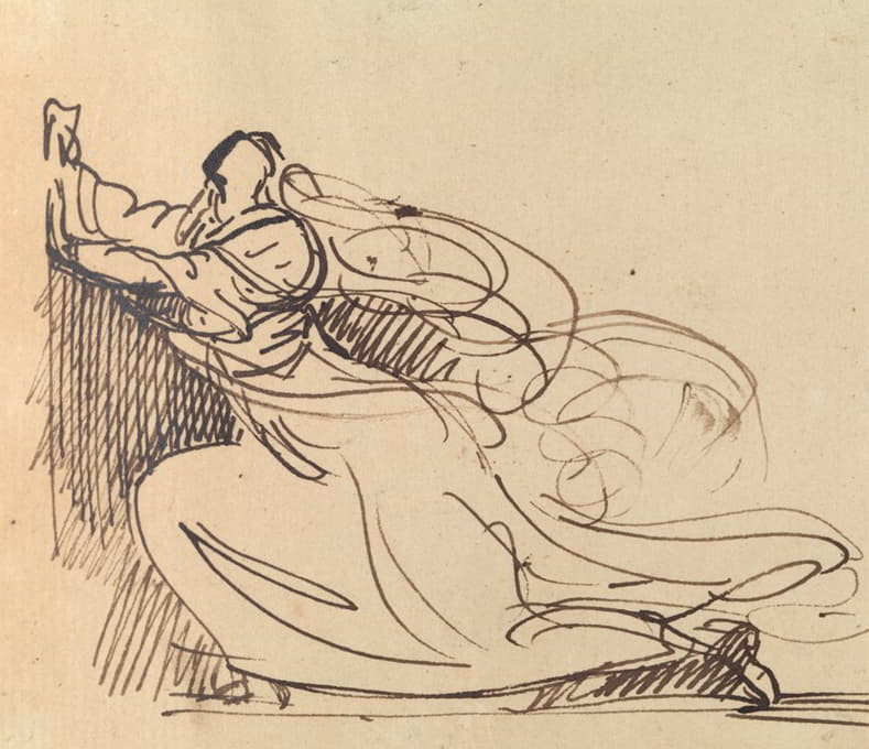 Benjamin Robert Haydon - Study of a Woman Pleading on Her Knees.