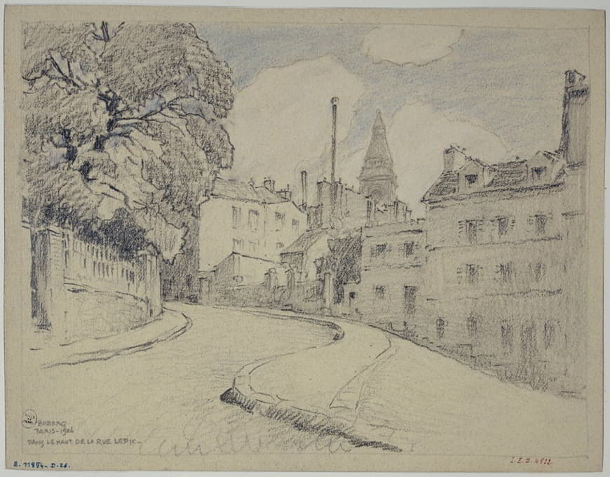 Ferdinand Boberg - Rue Lepic à Montmartre