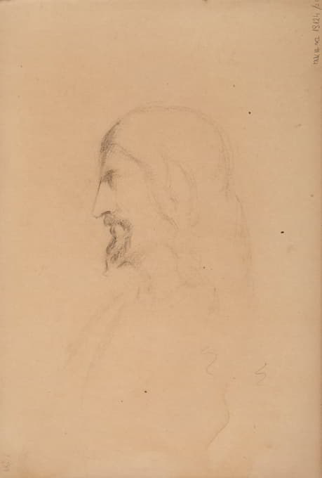 Ferdynand Bryll - szkic portretowy mężczyzny z brodą i wąsami
