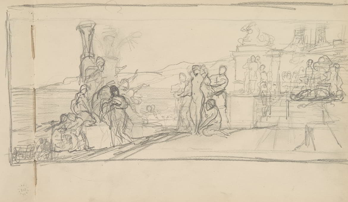 在《埃柳西斯》中，海神波塞冬为弗莱恩画的素描