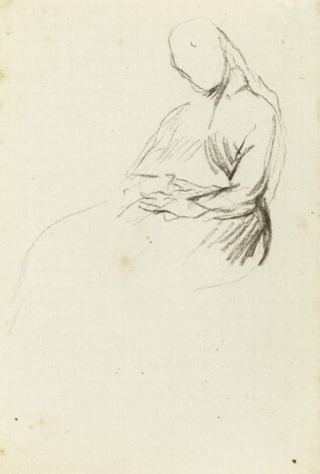 Jean-Baptiste Carpeaux - Etude de femme assise de face