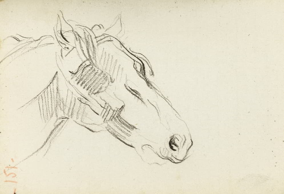 Jean-Baptiste Carpeaux - Etude de tête de cheval