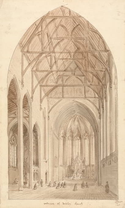 Augustus Pugin - Our Blessed Lady and St Thomas of Canterbury; Perspective of the Interior