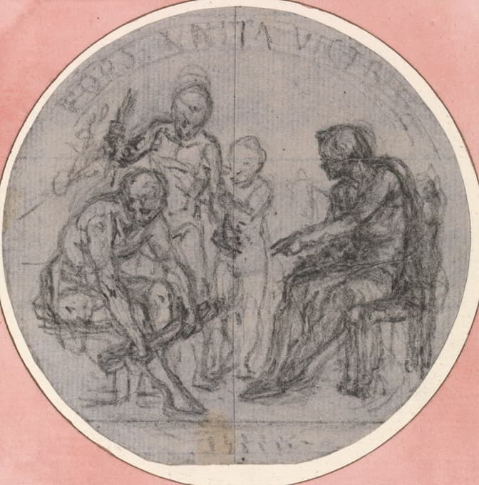 Hubert-François Gravelot - Design for a Medal; Concordia Victrix