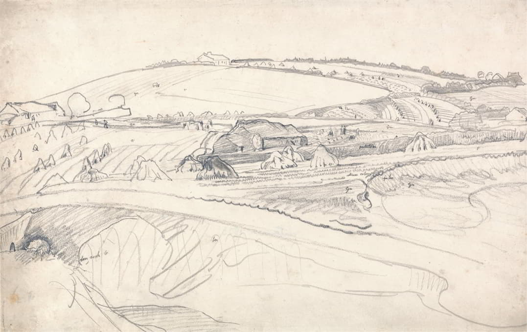 James Ward - Landscape with a Farm and Cornstalks