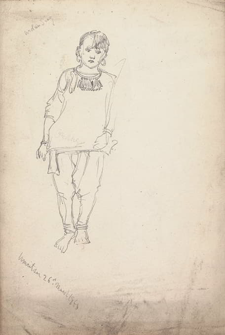 William Simpson - Sketch of a Woman, Amritsar, 26 March 1860
