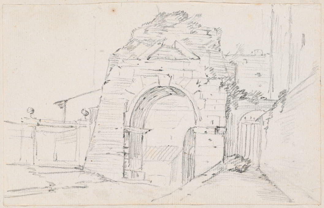 Joseph-Marie Vien - Arch of Drusus near the Appian Way