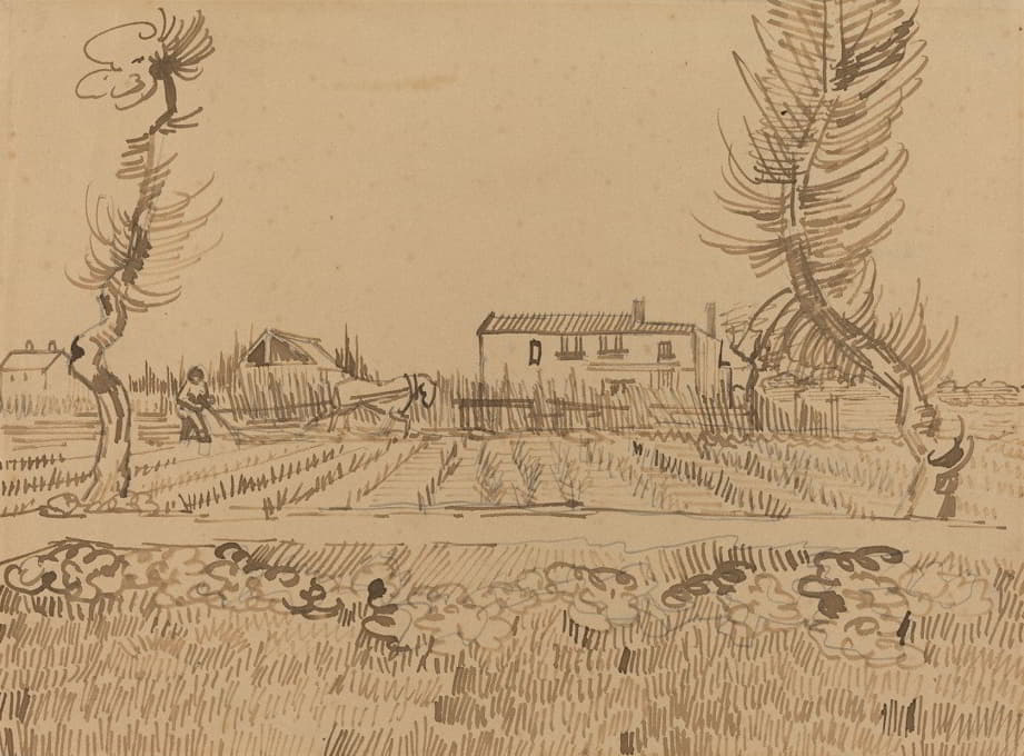 Vincent van Gogh - Ploughman in the Fields near Arles
