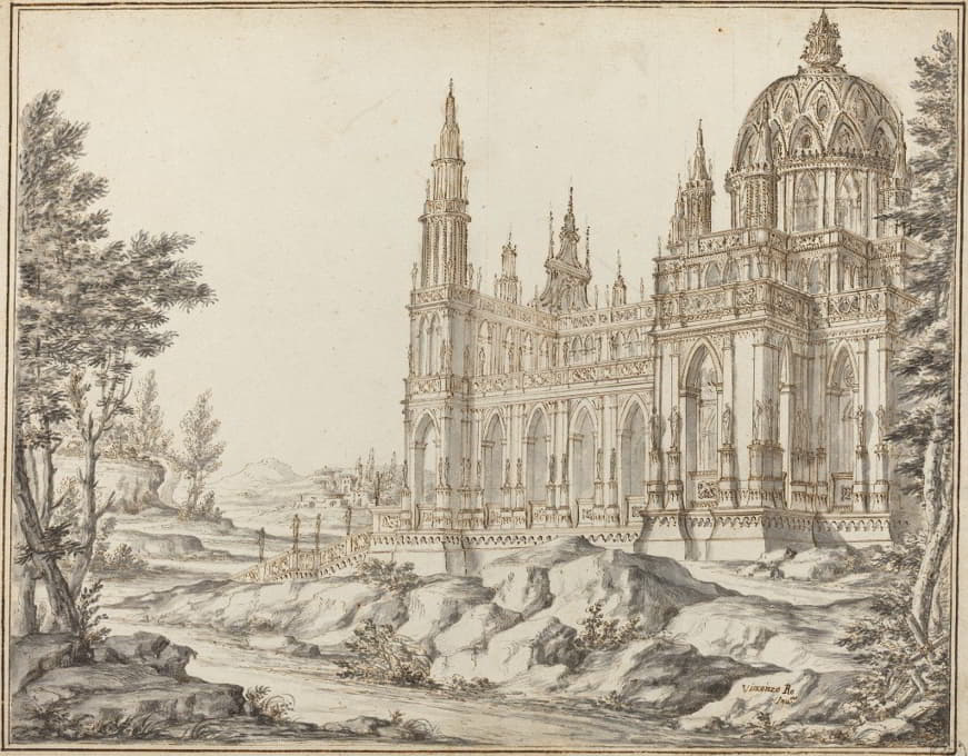 Vincenzo dal Re - Cathedral in a Landscape