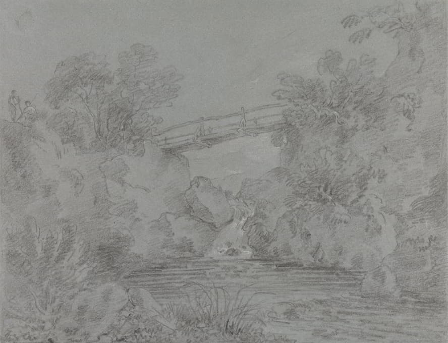 George Howland Beaumont - Bridge over Pool at Llanrwst