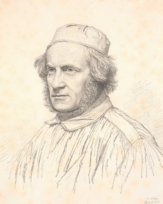 Christen Købke - Portræt af H.W.Bissen (1798-1868)