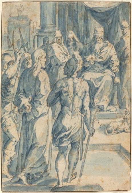 Crispijn van den Broeck - Christ before Caiaphas