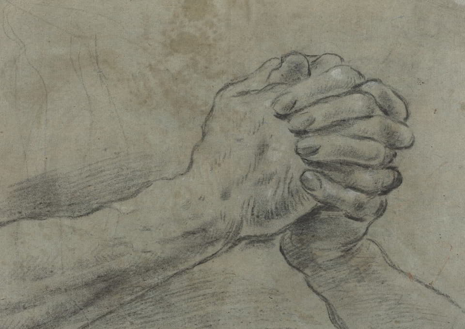 Giacomo Cavedone - Clasped Hands (verso)