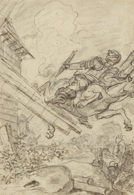 Jean-Honoré Fragonard - Don Quixote Attacking the Windmill