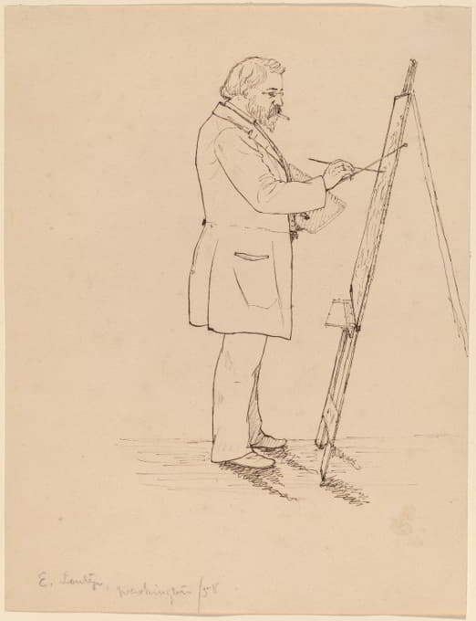 John Quincy Adams Ward - Sketching – Emanuel Leutze