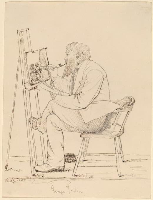 John Quincy Adams Ward - Sketching – George Fuller
