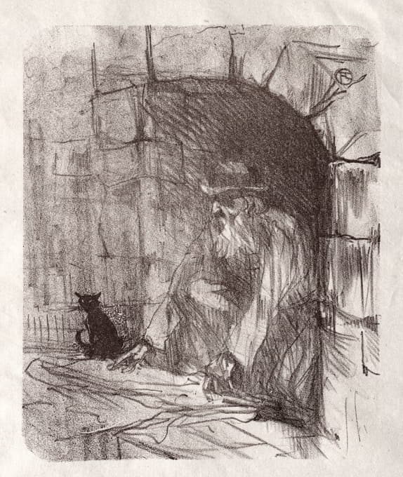 Henri de Toulouse-Lautrec - Au pied du Sinaï:  Une Arrière-boutique à Cracovie