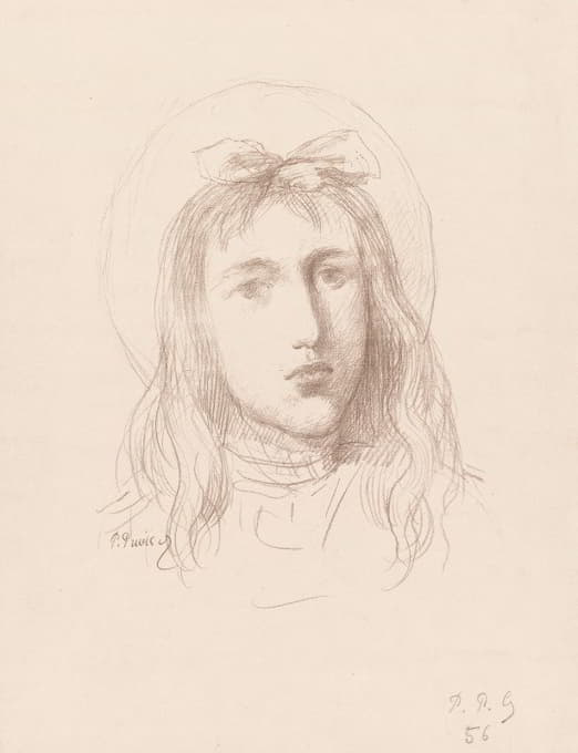 Pierre Puvis de Chavannes - Tête de Jeune Fille