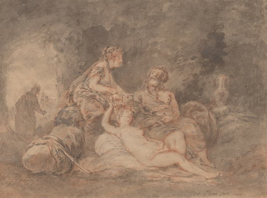 Antoine Pesne - Lot and His Daughters
