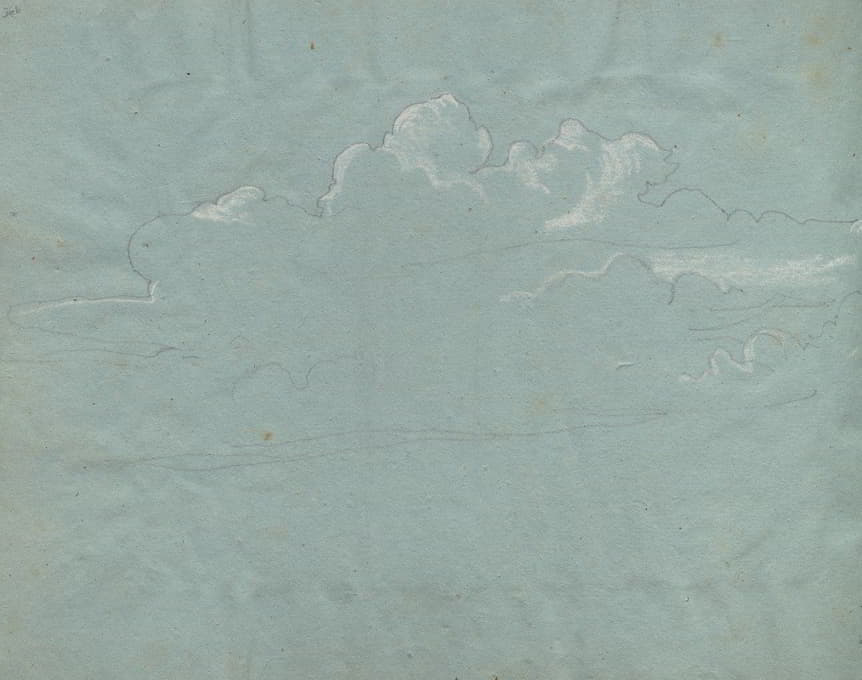 Franz Johann Heinrich Nadorp - Album with Views of Rome and Surroundings, Landscape Studies, page 36b: Cloud Study