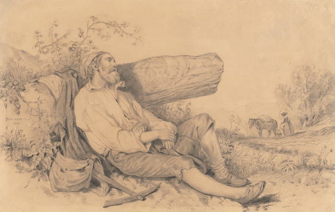 Dominique Louis Papety - Sleeping Field Worker