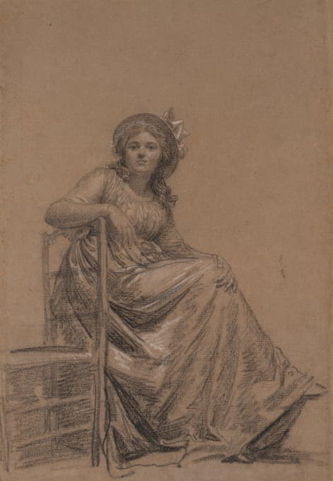 François-André Vincent - Portrait of a Seated Woman