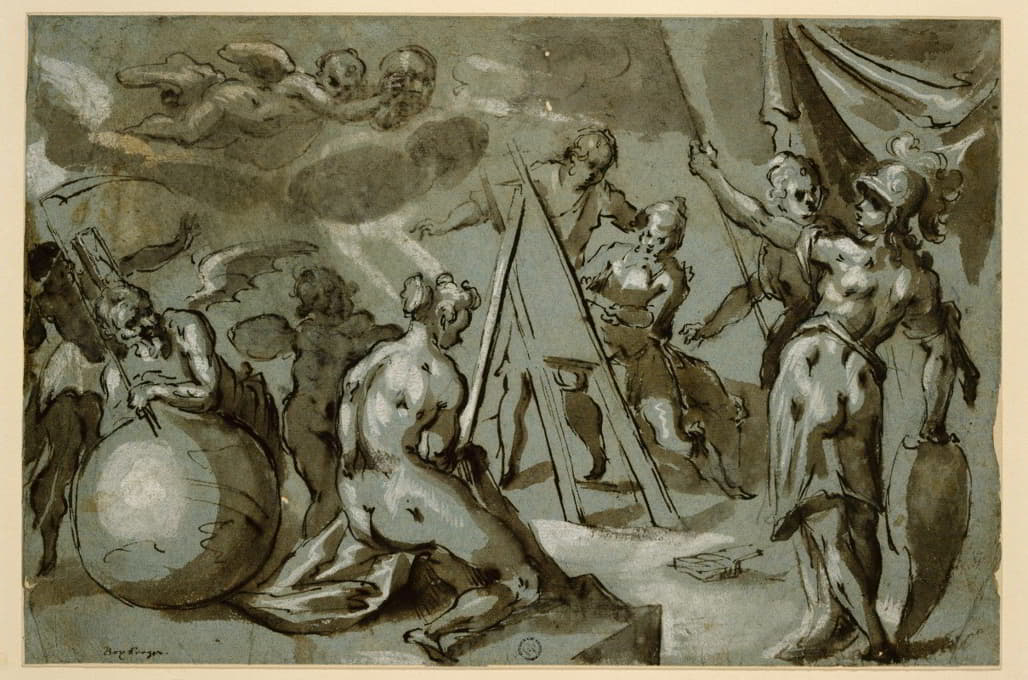Johann Melchior Bocksberger the younger - Apelles paints Venus