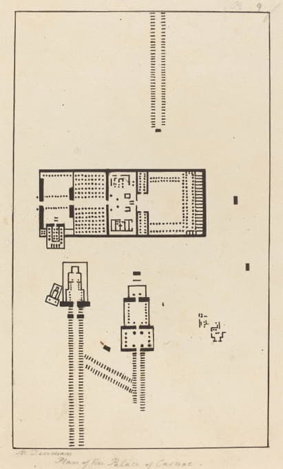 卡纳克宫殿平面图，1829年出版