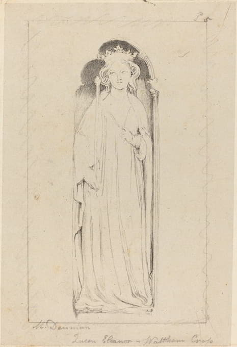 Maria Denman - Queen Eleanor, from Waltham Cross, published 1829