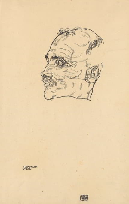 Egon Schiele - Gustav Klimt auf dem Totenbett