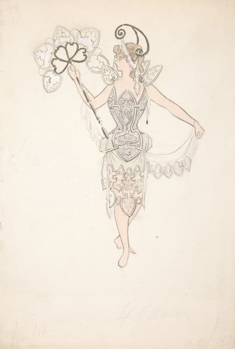 Basil Crage - Costume Design for Lady with a Fan