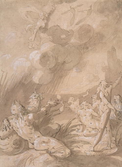 Cornelis Cornelisz Van Haarlem - Juno Appearing to Sea Gods