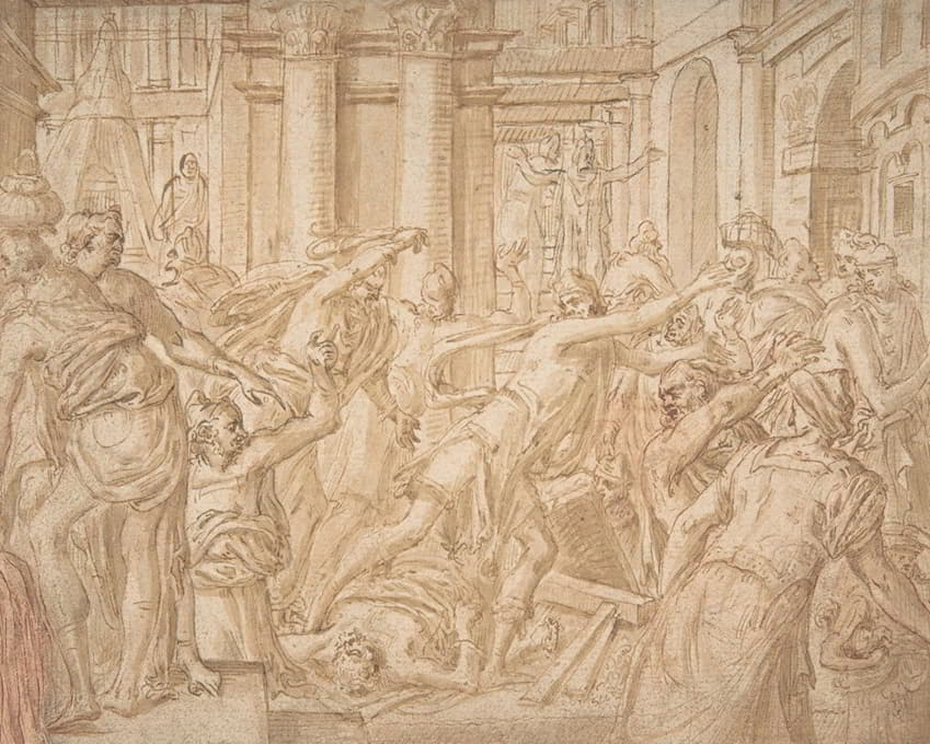 Frans Floris - Christ Driving the Money Changers from the Temple